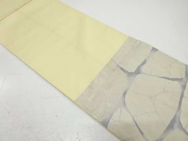  石畳に氷割れ模様織り出し　袋帯